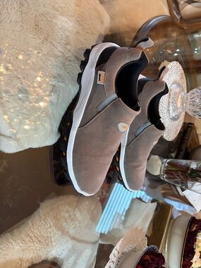Men's Slip-On Casual Shoes in Taupe with Black Soles